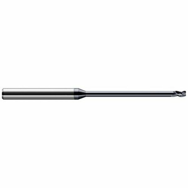 Harvey Tool 1/16 dia. x 0.0050 in. Radius x 3/32 x 0.95 in. Reach Carbide Corner Radius End Mill, 3 Flutes 727662-C3